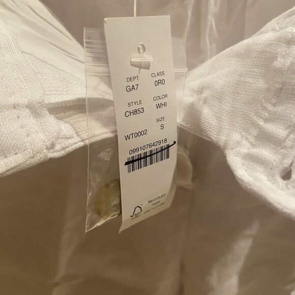 J.Crew Linen Harbor Pants High-rise Wide-leg 100% Linen White Size Small Beachy - Picture 6 of 11